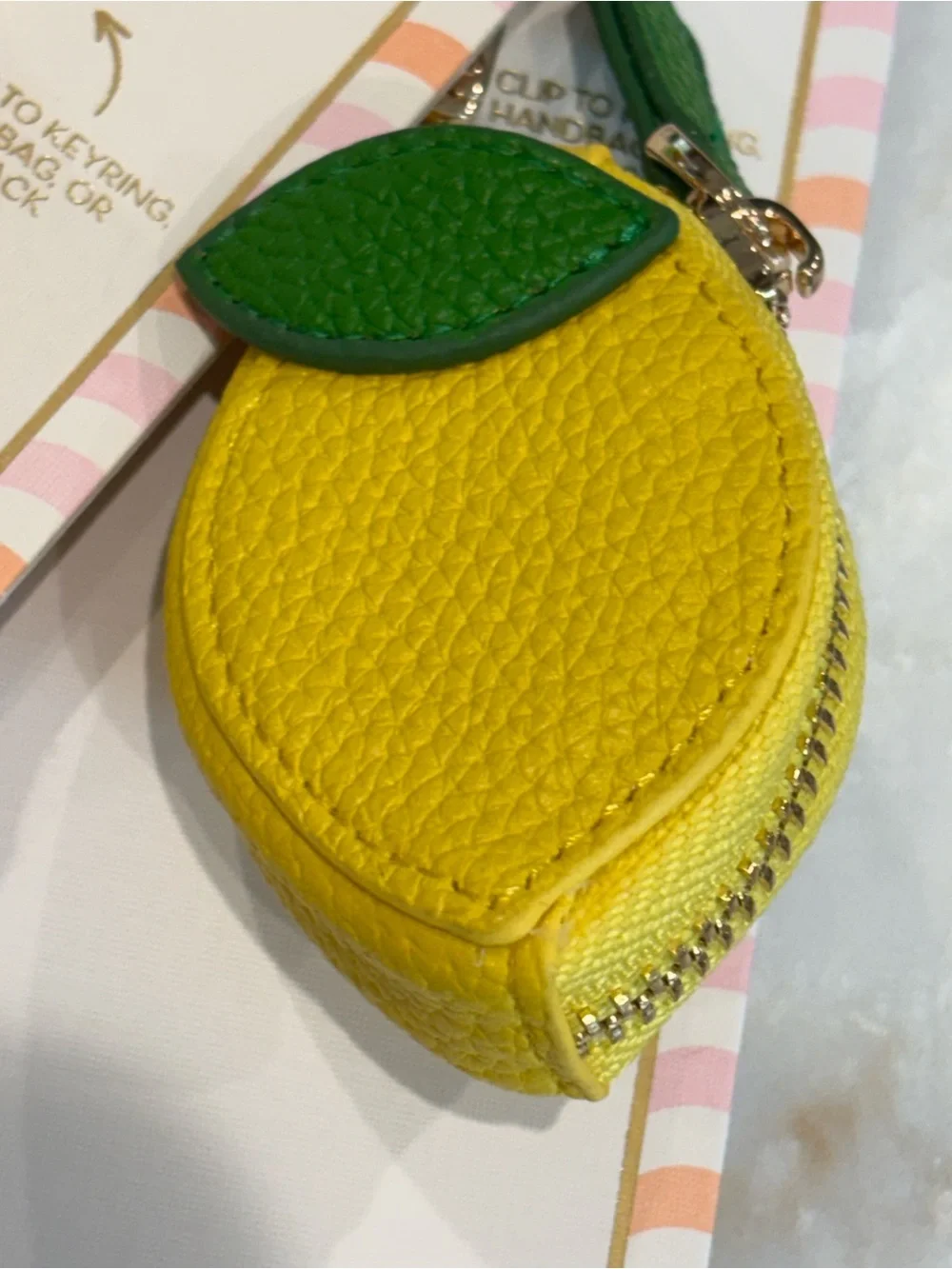 🍋NWT Piper K Lemon Bag Charm Key Chain